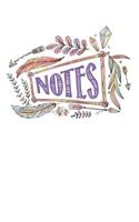 Notes: Boho style notebook to use as a journal, diary, planner or just taking notes! Blank lined pages are perfect for creative writing