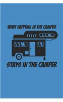 What Happens in the Camper Stays in the Camper: Camping Outdoor Notebook Camper Notizbuch Journal 6x9 kariert