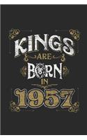 Kings Are Born In 1957: Dotted Bullet Grid Notebook / Journal (6 X 9 -120 Pages) - Birthday Gift Idea