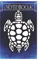 Notebook: Cute Turtle Composition Notebook/Journal for Adult/Children Animals Lovers to Writing (6x9 Inch.) College Ruled Lined Paper 120 Blank Pages (BLUE&WH