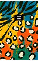 2019 - 2020: 18 Month Academic Planner from JULY 2019 through DECEMBER 2020 with yearly overviews, monthly calendars and weekly 2-page horizontal layout, notes, 