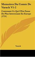 Memoires Du Comte de Varack V1-2
