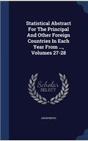 Statistical Abstract For The Principal And Other Foreign Countries In Each Year From ..., Volumes 27-28