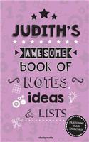Judith's Awesome Book Of Notes, Lists & Ideas: Featuring brain exercises!(English)