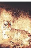 Stay Wild at Heart Golden Tiger Illustration Art Journal