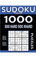 Sudoku Book 1,000 Puzzles, 500 Hard and 500 Extra Hard: Sudoku Puzzle Book With Two Levels of Difficulty To Improve Your Game