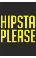 Hipsta Please: HIPSTA PLEASE: Notebook / Journal gift (6 x 9 inch - 110 pages - checkered / graphpaper 5x5)