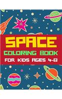 Space Coloring Book for Kids Ages 4-8