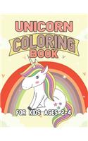 Unicorn Coloring Book for Kids Ages 2-4: Creative Coloring Pages with Funny Cute Unicorns for Kids Toddler Boys Girls Relax after School