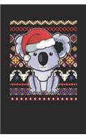 Ugly Christmas - Koala: Graph Paper Notebook - Christmas Gift for Kids, Women, Men Girls And Boys