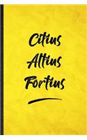 Citius Altius Fortius
