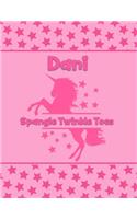 Dani Spangle Twinkle Toes: Personalized Draw & Write Book with Her Unicorn Name - Word/Vocabulary List Included for Story Writing