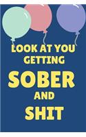 Look at You Getting Sober and Shit: Appreciate Your Friend or Family This Holiday Season with This Blank Line Birthday Notebook