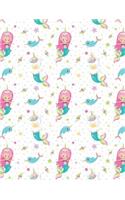 Mermaid Unicorn Notebook - 4x4 Graph Paper