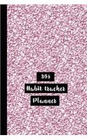 365 Habit Tracker Planner: The Compact Habit Tracker and Diary for Logging All Your Habits and Daily Diary Logs - Pink Glitter