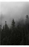 Foggy Pine Tree Forest: 150 page lined 6 x 9 notebook/diary/journal