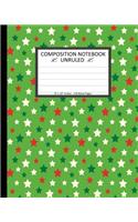 Unruled Composition Notebook 8" x 10". 120 Pages.