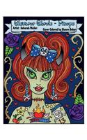 Glamour Ghouls-Pinups: Glamour Ghouls-Pinups Coloring Book. Fun, quirky and cute pinups in a creepy way.