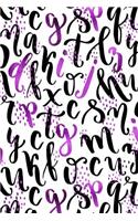 Journal Notebook Sparkly Letters Pattern 14