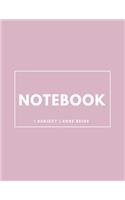 Notebook 1 Subject: Rose Beige: Notebook 8.5 X 11: Notebook 100 Pages