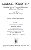 Molecular Constants from Microwave, Molecular Beam, and Electron Spin Resonance Spectroscopy / Molekelkonstanten Aus Messungen Der Mikrowellen-, Molekularstrahl- Und Elektronenspinresonanz-Spektroskopie