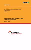 Innovation. A review of Manso's paper 