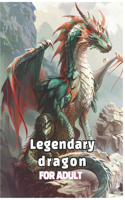 Legendary dragon: coloring book for adult