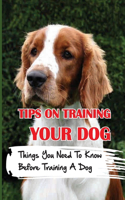 Tips On Training Your Dog: Things You Need To Know Before Training A Dog: How To Potty Train Your Puppy