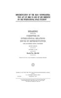 Implementation of the Iran Nonproliferation Act of 2000: is loss of life imminent on the International Space Station?