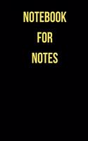 Notebook for Notes