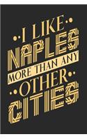 I Like Naples More Than Any Other Cities: Naples Notebook Naples Vacation Journal Handlettering Diary I Logbook 110 Blank Paper Pages Naples Notizbuch 6 x 9