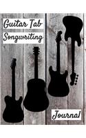 Guitar Tab Songwriting Journal: New larger size 120 page 8.5" x 11" Blank Guitar Tab Notebook and Music Songwriting Journal with Blank Sheet Music