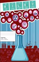 Riley: Riley Composition Notebook, Personalized Name Notebook, Periodic Table Style Science Fan Notebook, Future Chemist Notebook, 7.44" x 9.69" College Ru