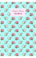 Summer Flowers Notebook: Flower Pattern Lined Notebook Journal with a Floral Design on Every Page
