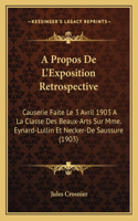 A Propos De L'Exposition Retrospective