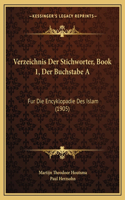 Verzeichnis Der Stichworter, Book 1, Der Buchstabe a