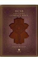 Large Print Compact Bible-HCSB-Cross Design