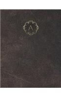 Monogram "A" Grid Sketchbook: (1 Monogram Aged 150 Grid-Sketch)