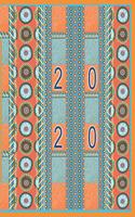 2020 Planner Weekly and Monthly (Retro Design - Orange and Blue)