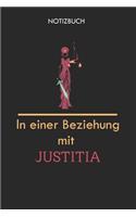 In einer Beziehung mit Justitia Notizbuch