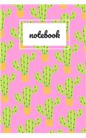 Cactus print notebook: novelty notebook 6"x9"