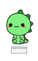 Composition Notebook: Dinosaur Glossy Cover Wide Ruled Blank Lined Soft Cover Students Kids Elementary School Journal Paper 7.44 x 9.69 Inches 110 Pages