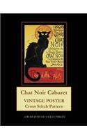 Chat Noir Cabaret: Vintage Poster Cross Stitch Pattern