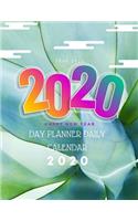 Day Planner Daily Calendar 2020: 8.5 X 11 Daily Planner 2020 Page A Day Calendar Organizer Book With Dot Grid Paper Notebook Pages With Hourly Planning