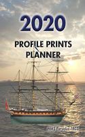 Profile Prints Planner 2020: HMS Euryalus 1803. 8.5" x 11" Dated weekly Illustrated planner/ planning calendar for 2020. 2 pages per week. Vintage sailing ships. Naval history