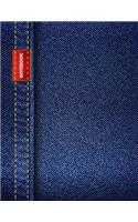 Notebook: Composition Book, Journal (8.5 X 11 Inches, 120 Pages, Lined Paper) Denim Design-1