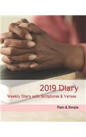 2019 Diary: Weekly Diary with Scriptures & Verses from the Bible to Inspire You Through the Year - Christian Diary, Christians Diary, Faith Diary, Church Diary