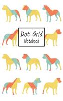 Dot Grid Notebook: Pitbull Dog Pattern - A Dotted Matrix Journal (Composition Book)