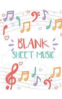 Blank Sheet Music: 12 Stave Manuscript Paper Notebook - 8.5"x11" (Large Print) - Blank Staff Paper 108 Pages Vol.8: Blank Staff Paper(8 Blank Sheet Music)