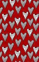 Journal Notebook Abstract Hearts Pattern 1